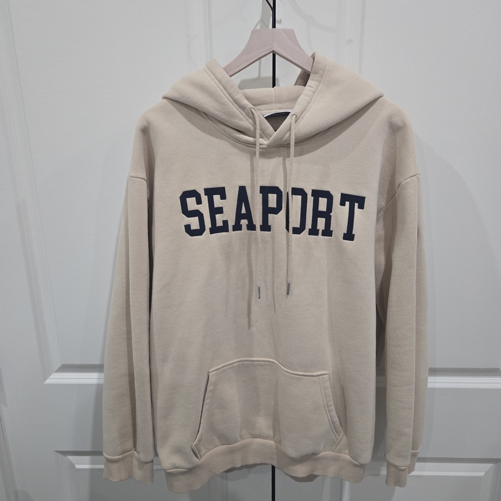 Cream Seaport Brand Hoodie for Men
